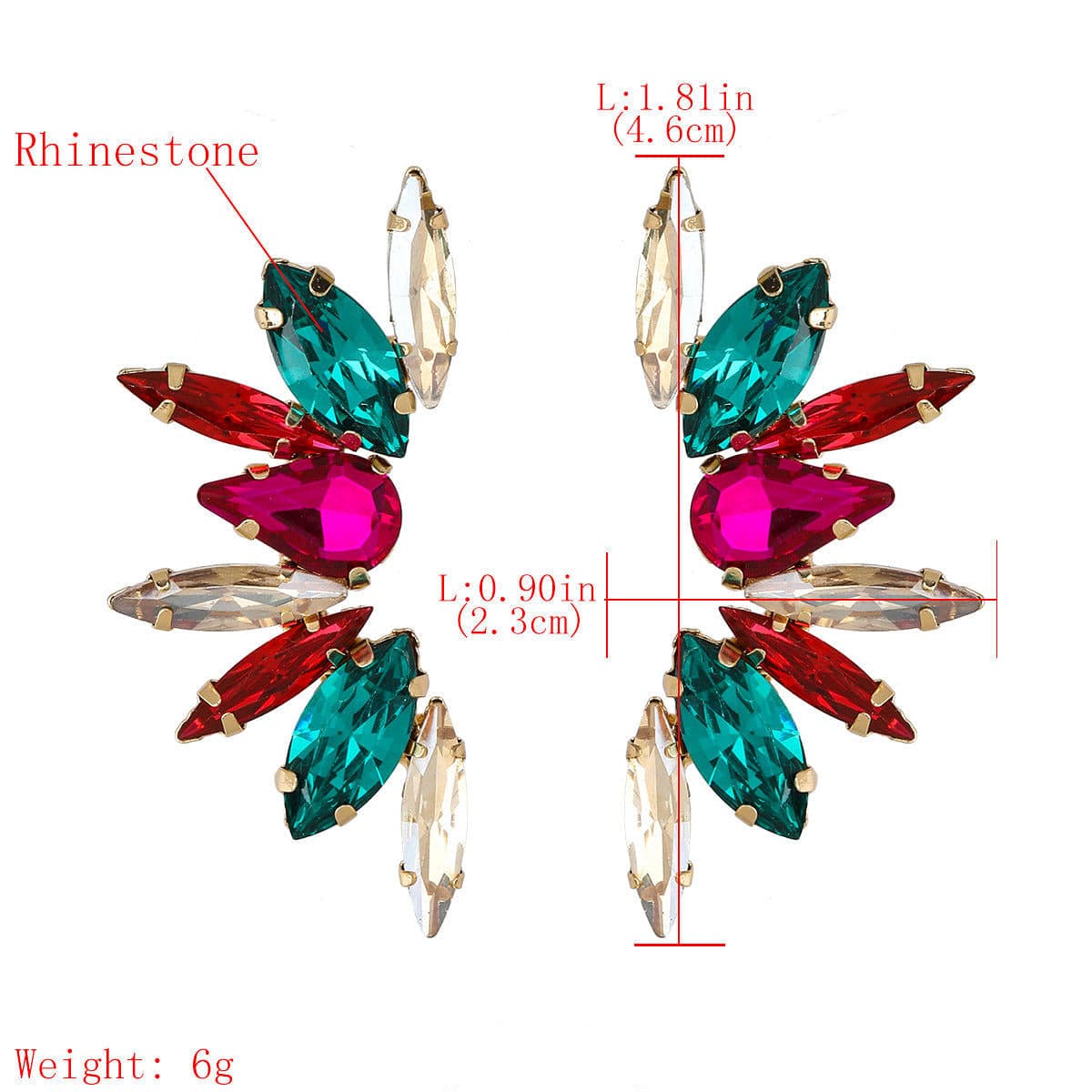 Crystal Petal Earrings