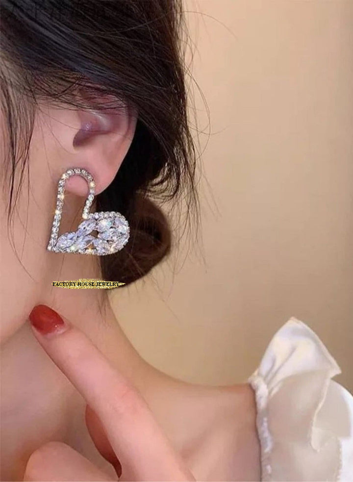 Heart Diamond Earrings
