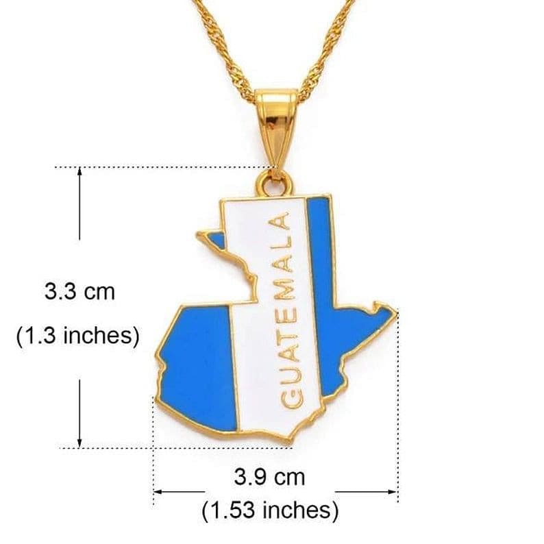 Guatemala Map Necklace