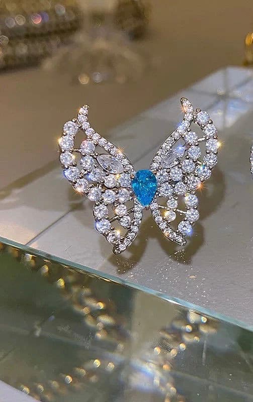 Crystal Butterfly Ring