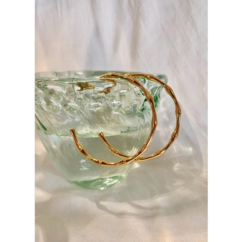 Bamboo Hoop Earrings