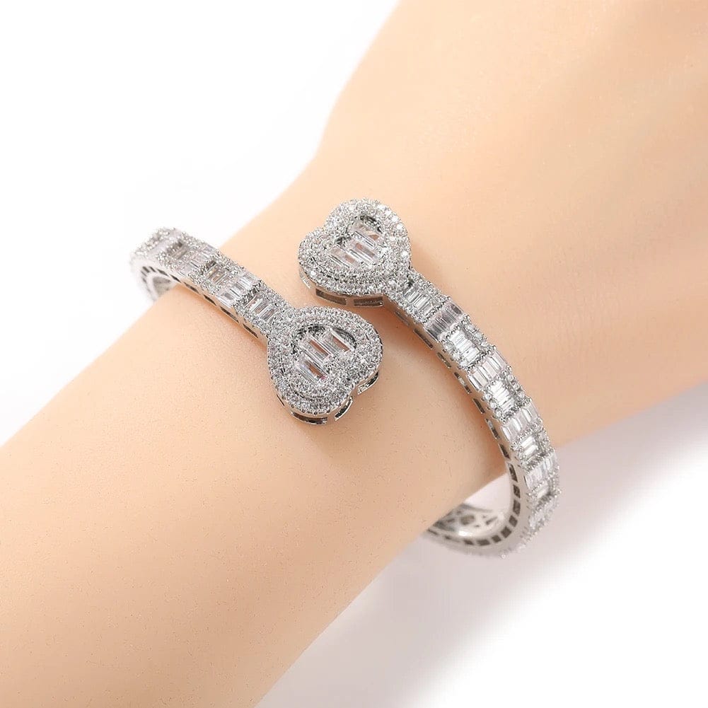Heart Shaped Baguette Bracelet