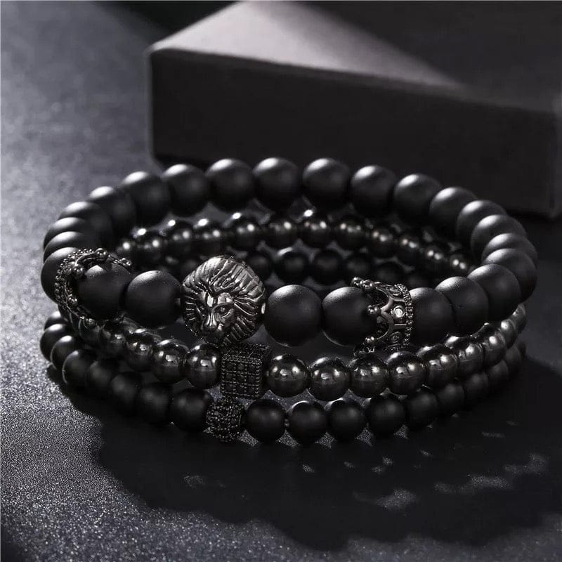 Luxor Men's 3 Pc Beaded Bracelet Set