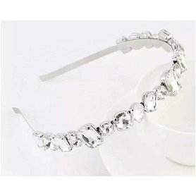Clear Gemstone Headband